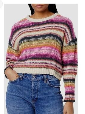 Billabong Easy Going Sweater, Relaxed Cropped Fit Women's Size large